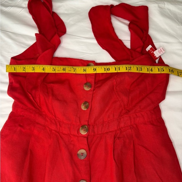 Red Carter Vibrant Red Jumpsuit with Wide-Leg Design Size XS. A48 - Picture 14 of 16